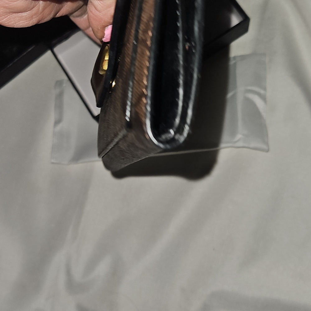 Coach Brown Signature Envelope Wallet with Gold Accent - Picture 13 of 17
